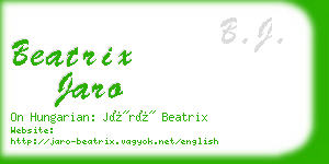 beatrix jaro business card